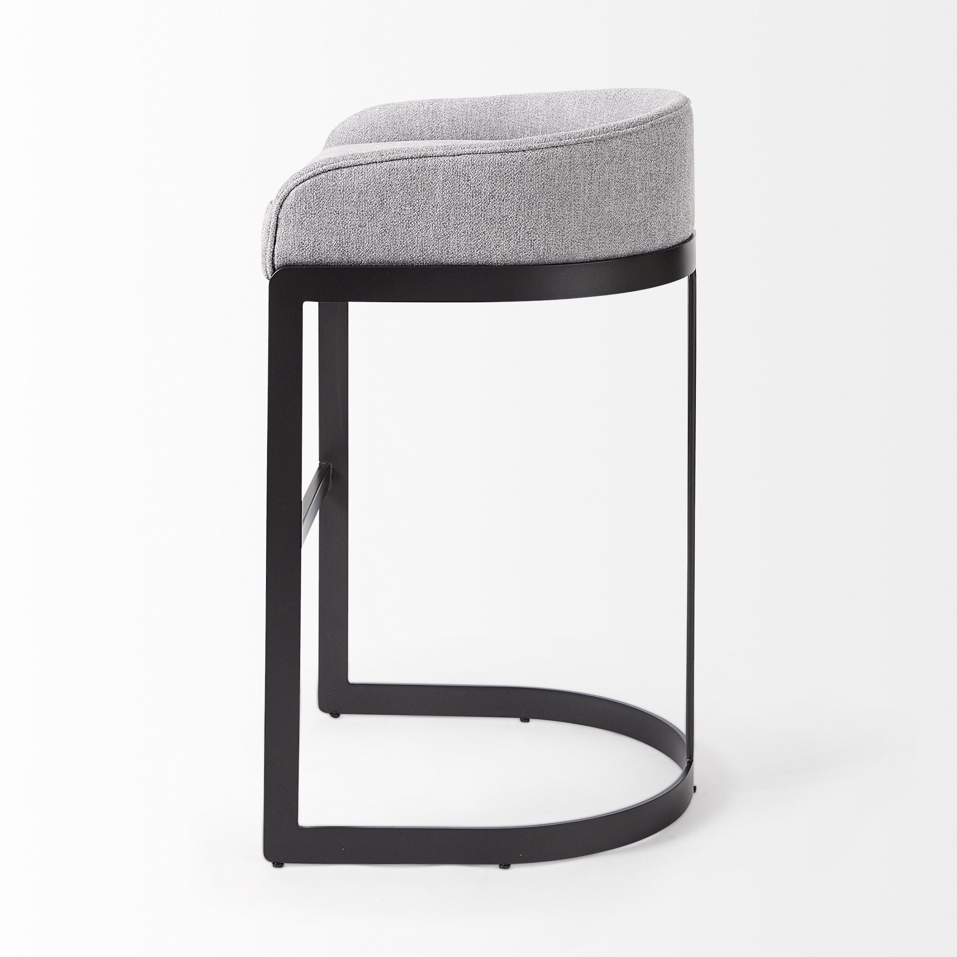 32.68" Low Back Bar Height Bar Chair - Gray / Black