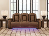Gruaro - Power Reclining Sofa With Adjustable Headrest - Amber
