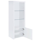 Jude - 3-Shelf Engineered Wood Media Tower - High Gloss White by Coaster Fine Furniture | Bel Furniture