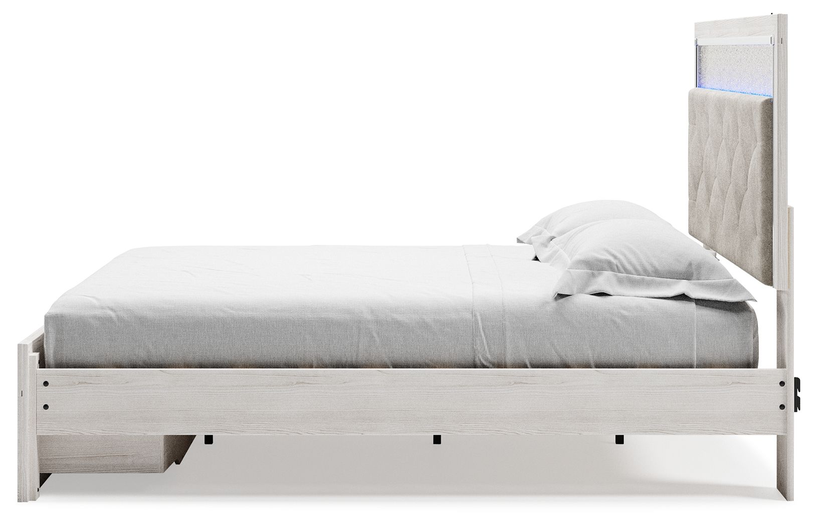 Altyra - White - King Upholstered Storage Bed