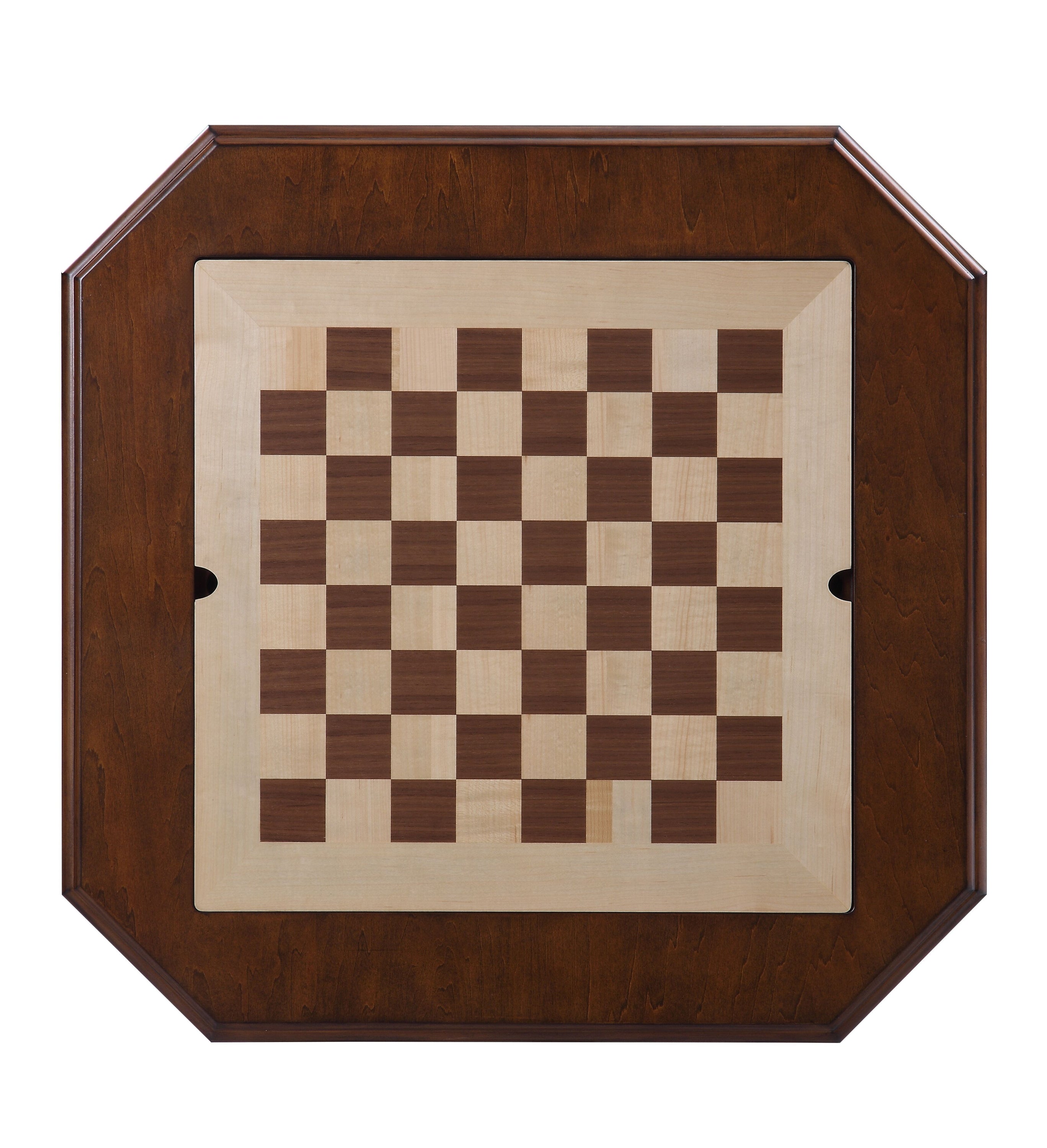 Bishop - Reversible Chess Checker Game Table With Game Tray (Chess Fingures Not Included) - Cherry