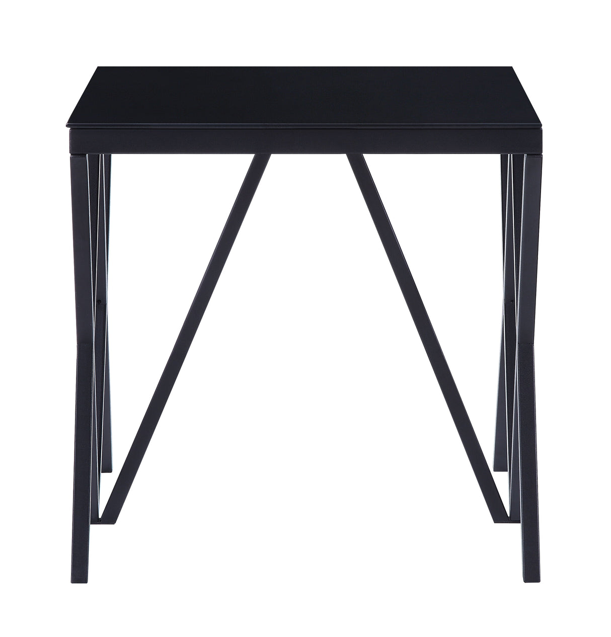 Magenta - Glass Top End Table - Black by Urban Nest | Bel Furniture