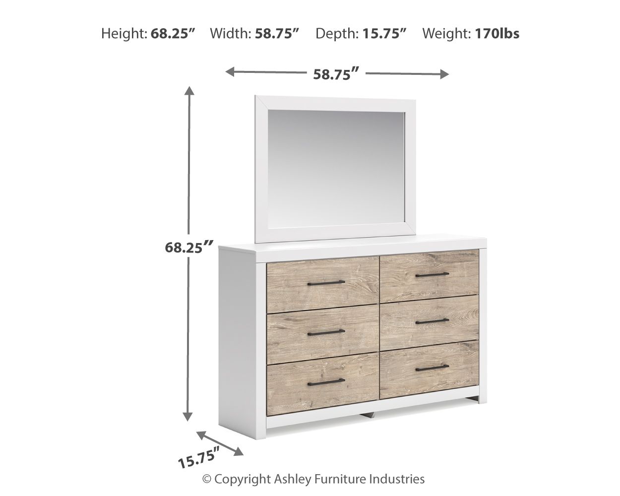 Charbitt - Two-tone - Dresser And Mirror