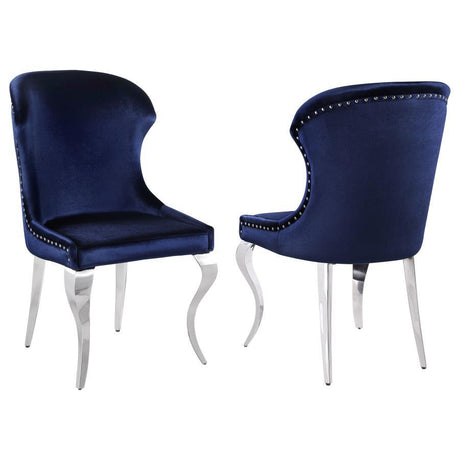 Cheyanne - Side Chair (Set of 2) Blue by Coaster Fine Furniture | Bel Furniture