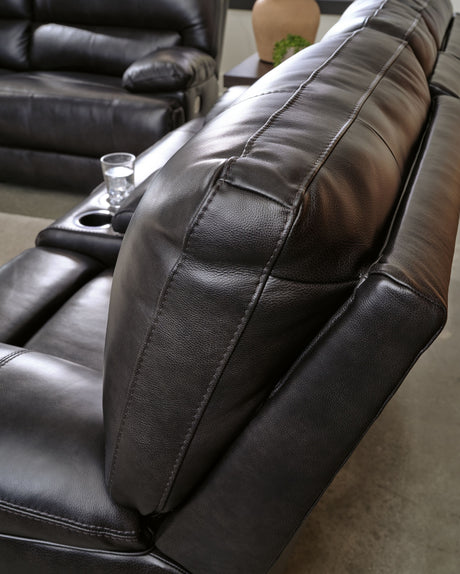 Mountainous - Eclipse - Power Reclining Loveseat With Console /Adj Headrest by Signature Design by Ashley® | Bel Furniture