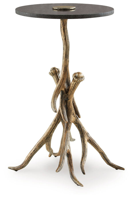 Lemkins - Black / Antique Gold Finish - Accent Table by Signature Design by Ashley® | Bel Furniture