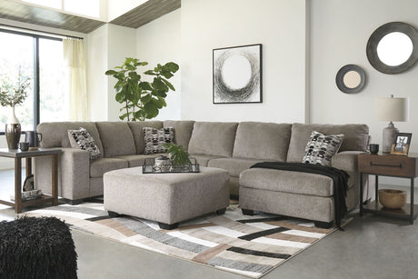 Ballinasloe - Sectional Pearl Silver 3-Piece Sectional with Right-Arm Facing Chaise by Signature Design by Ashley® | Bel Furniture