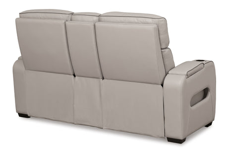 Boyington - Power Reclining Loveseat With Console/Adj Hdrst by Signature Design by Ashley® | Bel Furniture