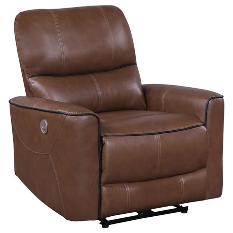 Greenfield - Upholstered Power Recliner Chair Dark Brown by Coaster Fine Furniture | Bel Furniture