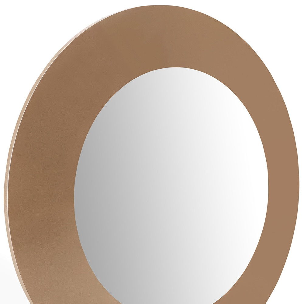 47" Round Framed Accent Mirror - Gold