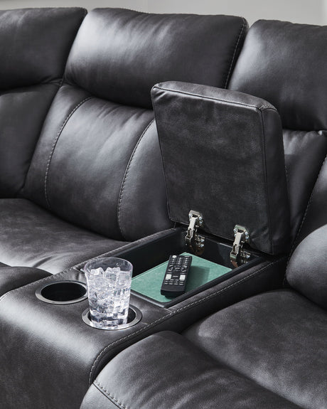 Sultan Meadow - Carbon - 2-Piece Reclining Sectional by Signature Design by Ashley® | Bel Furniture