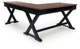 Wildenauer - Brown / Black - Home Office Desk And Return by Signature Design by Ashley® | Bel Furniture