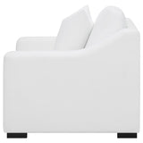 Ashlyn - Upholstered Sloped Arm Accent Chair - White by CoasterElevations | Bel Furniture