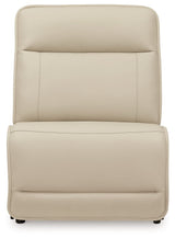 Double Deal - 4-Piece Power Reclining Sectional - Almond