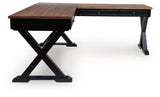 Wildenauer - Brown / Black - Home Office Desk And Return by Signature Design by Ashley® | Bel Furniture