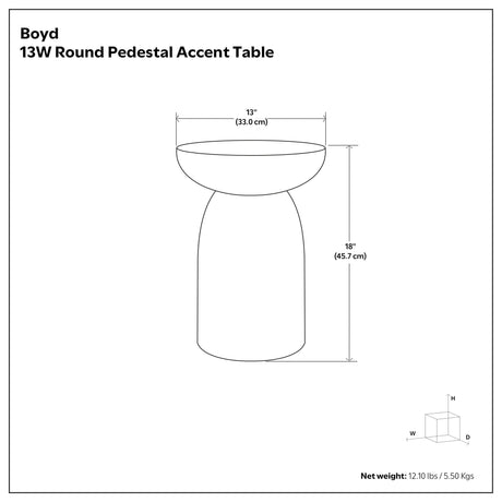 Boyd - Handcrafted Accent Table - view 75