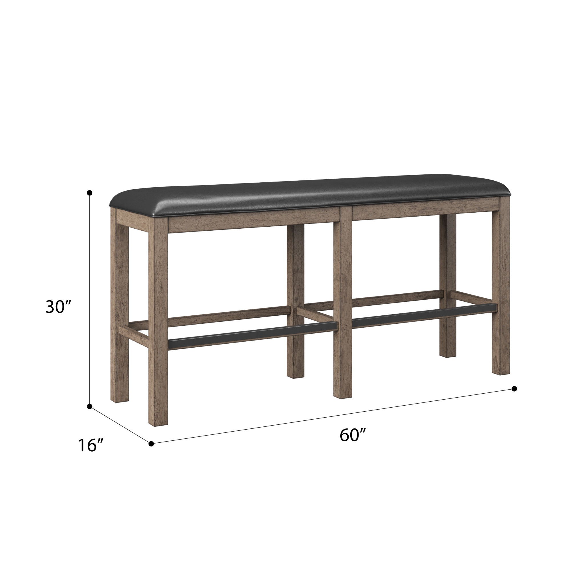 Benti - Bar Height Bench - Brown