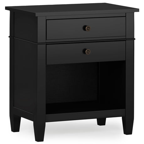 Carlton - Bedside Table, Handcrafted Black by Simpli-Home | Bel Furniture