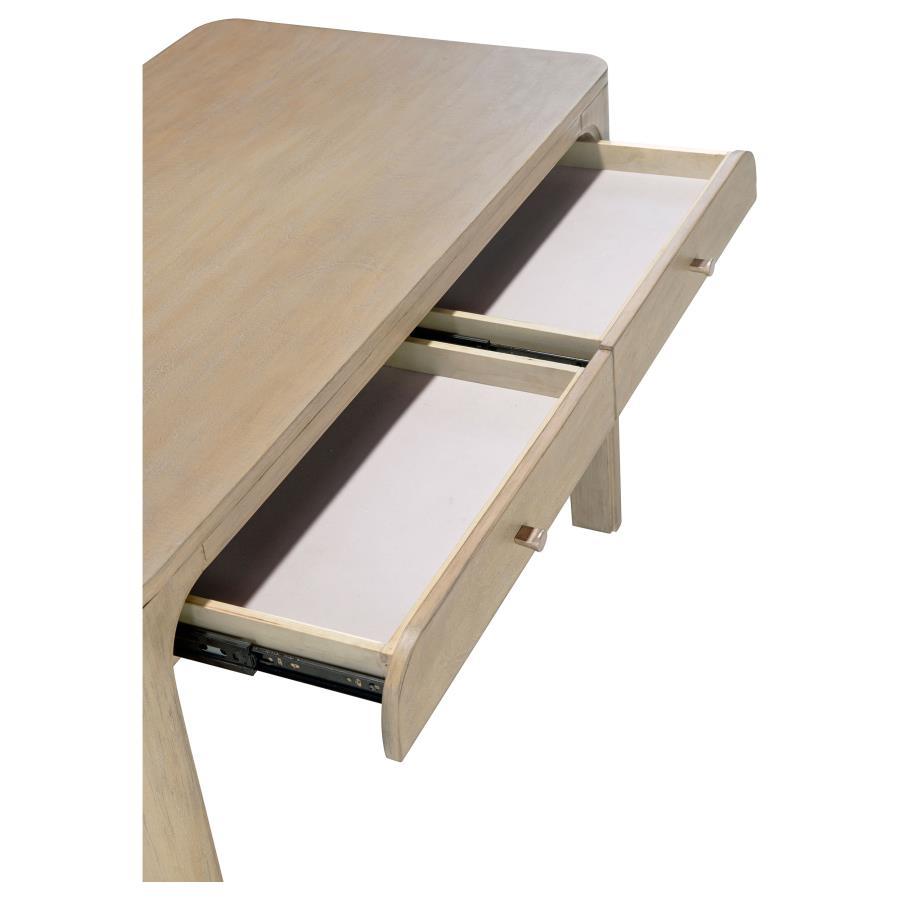 Solano - 2-Drawer Makeup Table Vanity Desk - Weathered Mango
