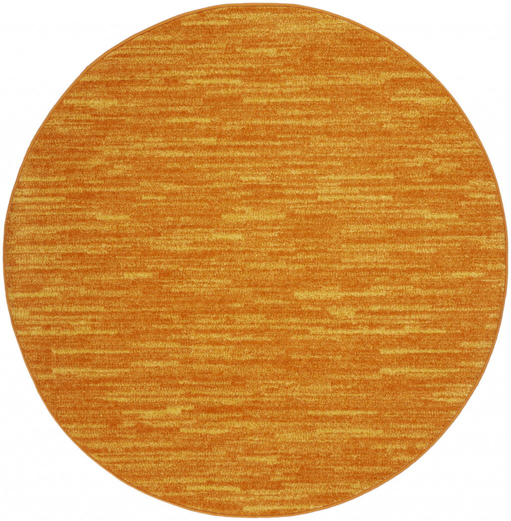 4' X 4' Round Non Skid Indoor / Outdoor Area Rug - Sunburst