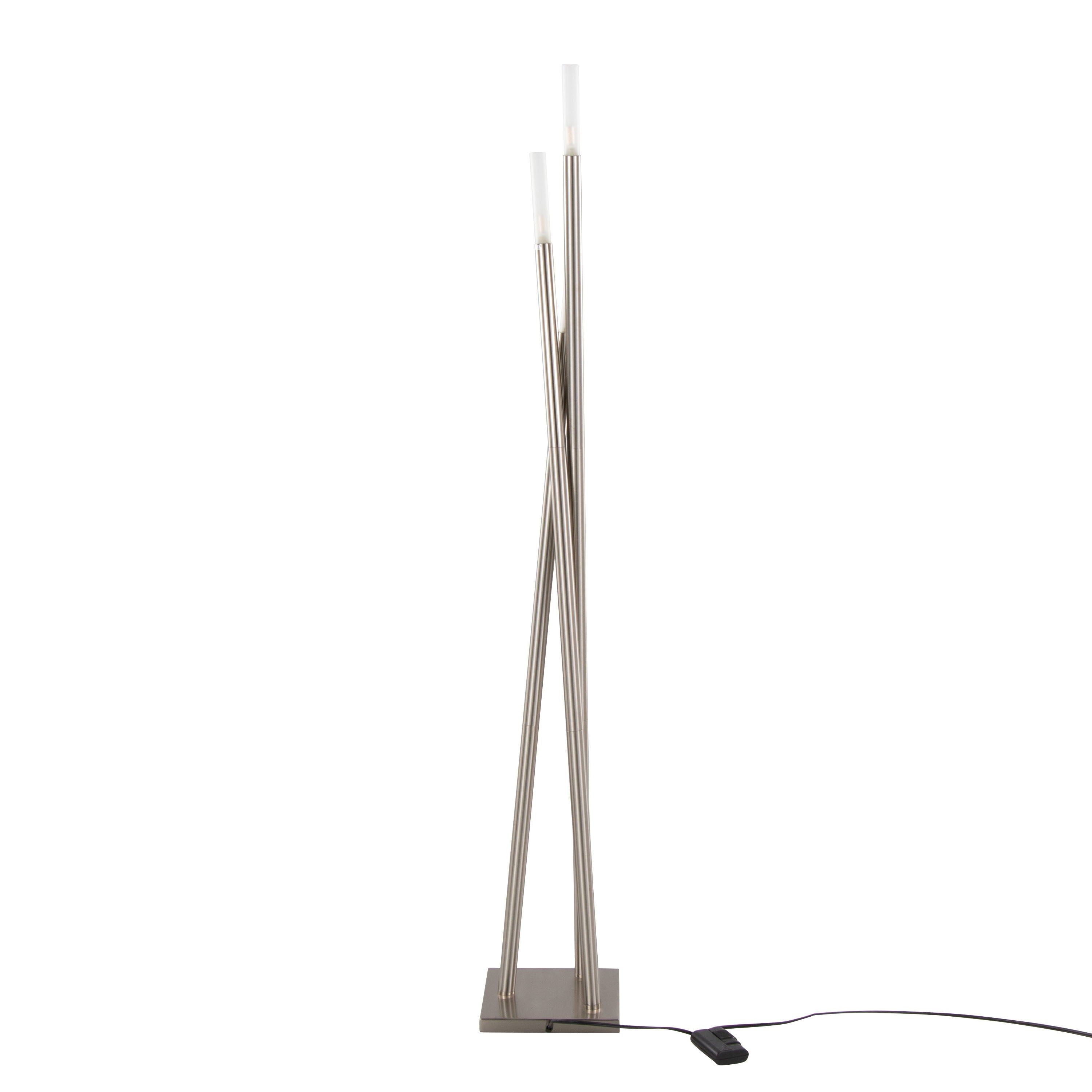 Icicle - Contemporary Floor Lamp - Nickel