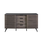 Contemporary Sliding Slat Door Sideboard by Walker Edison | Bel Furniture