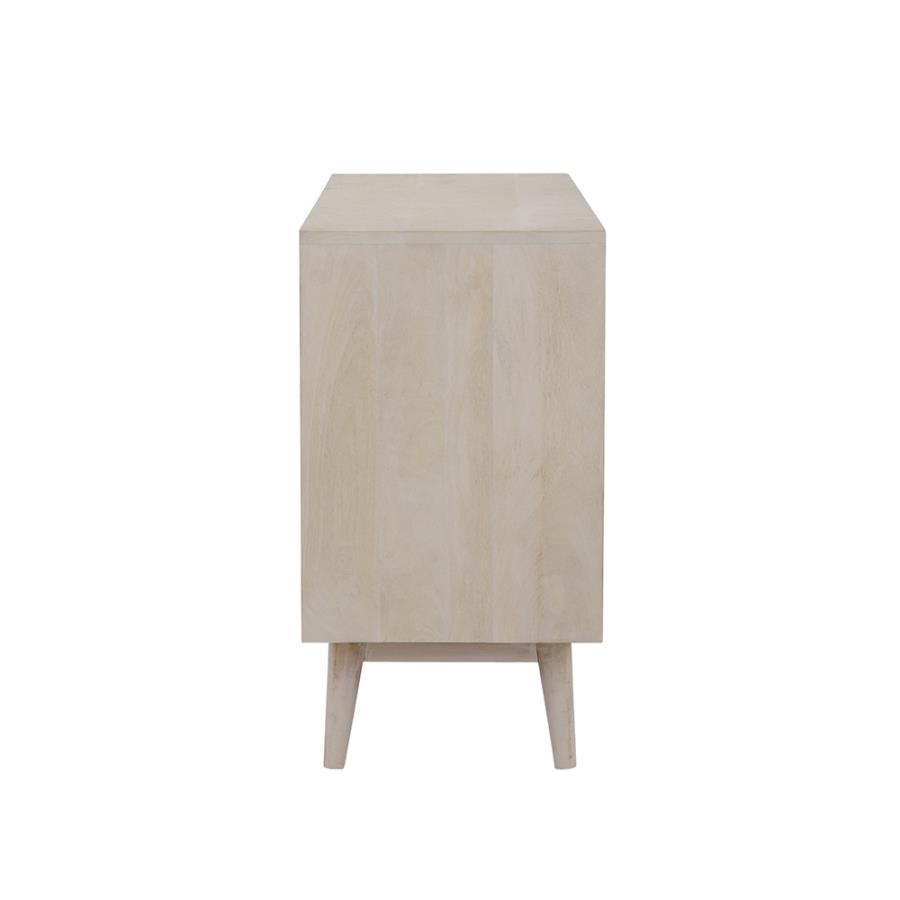 Ixora - 2 Door Wood Accent Cabinet - White Washed And Black