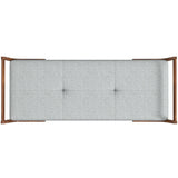 Cora - Mid-Century Modern Gray Bench - Gray by Ashcroft Furniture | Bel Furniture