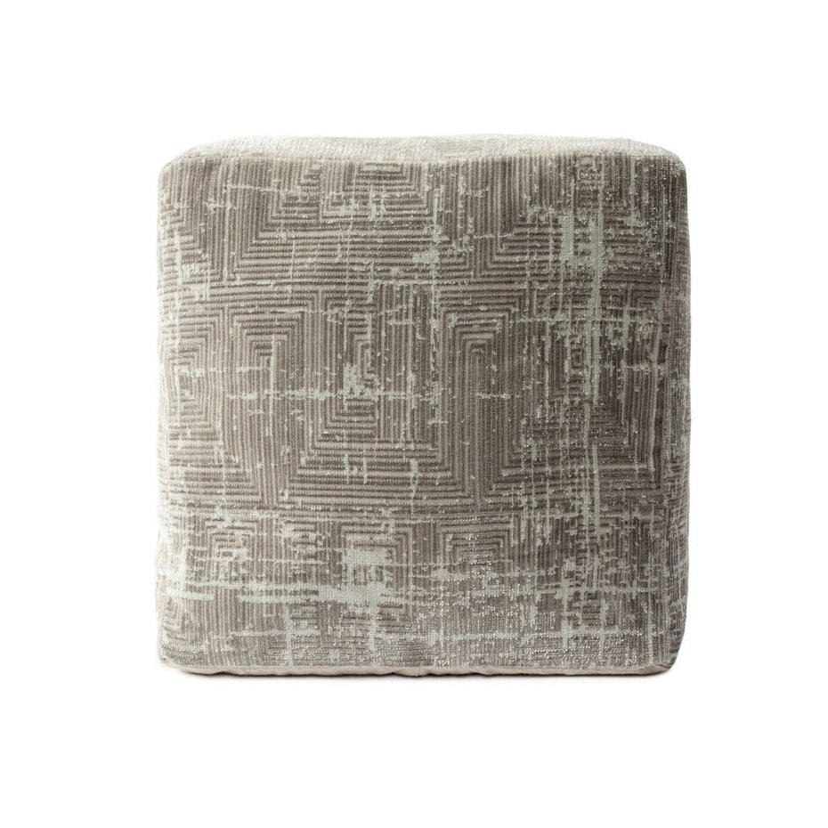 Polyester Blend Ottoman - Gray