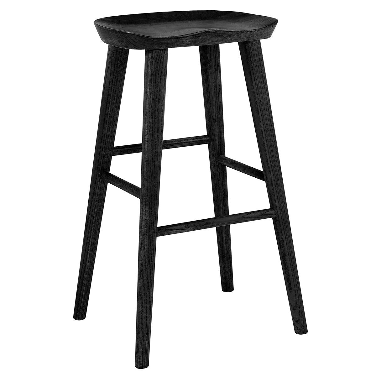 Backless Bar Height Bar Chair - Black