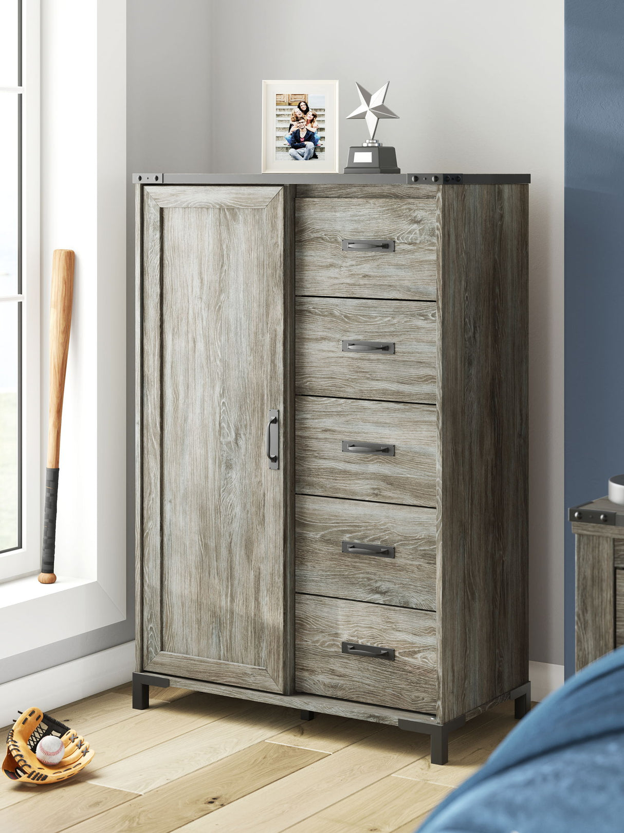 Frandern - Gray - Dressing Chest by Signature Design by Ashley® | Bel Furniture
