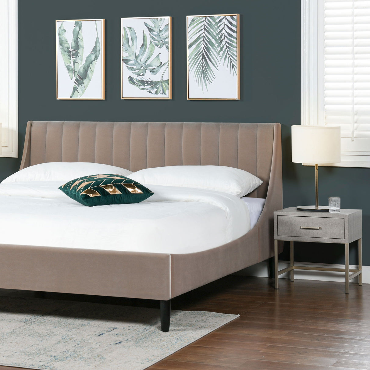 Aspen - Vertical Tufted Modern Headboard Platform Bed Set by Jennifer Taylor Home | Bel Furniture