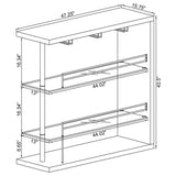 Prescott - Rectangular 2-Shelf Bar Unit by CoasterEssence | Bel Furniture