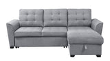 Avery - Sleeper Sectional Sofa With Reversible Storage Chaise - Light Gray by Lilola Home | Bel Furniture