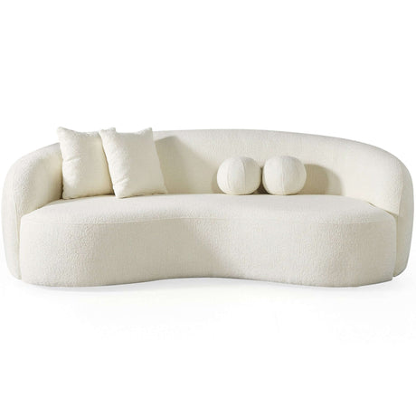 Drake - Japandi Style Curvy Boucle Sofa - view 21