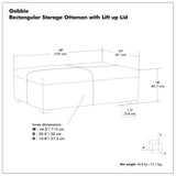 Gabbie - Coffee Table Upholstered Storage Ottoman