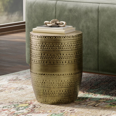 Johnsen - Handcrafted Large Metal Accent Table - view 28