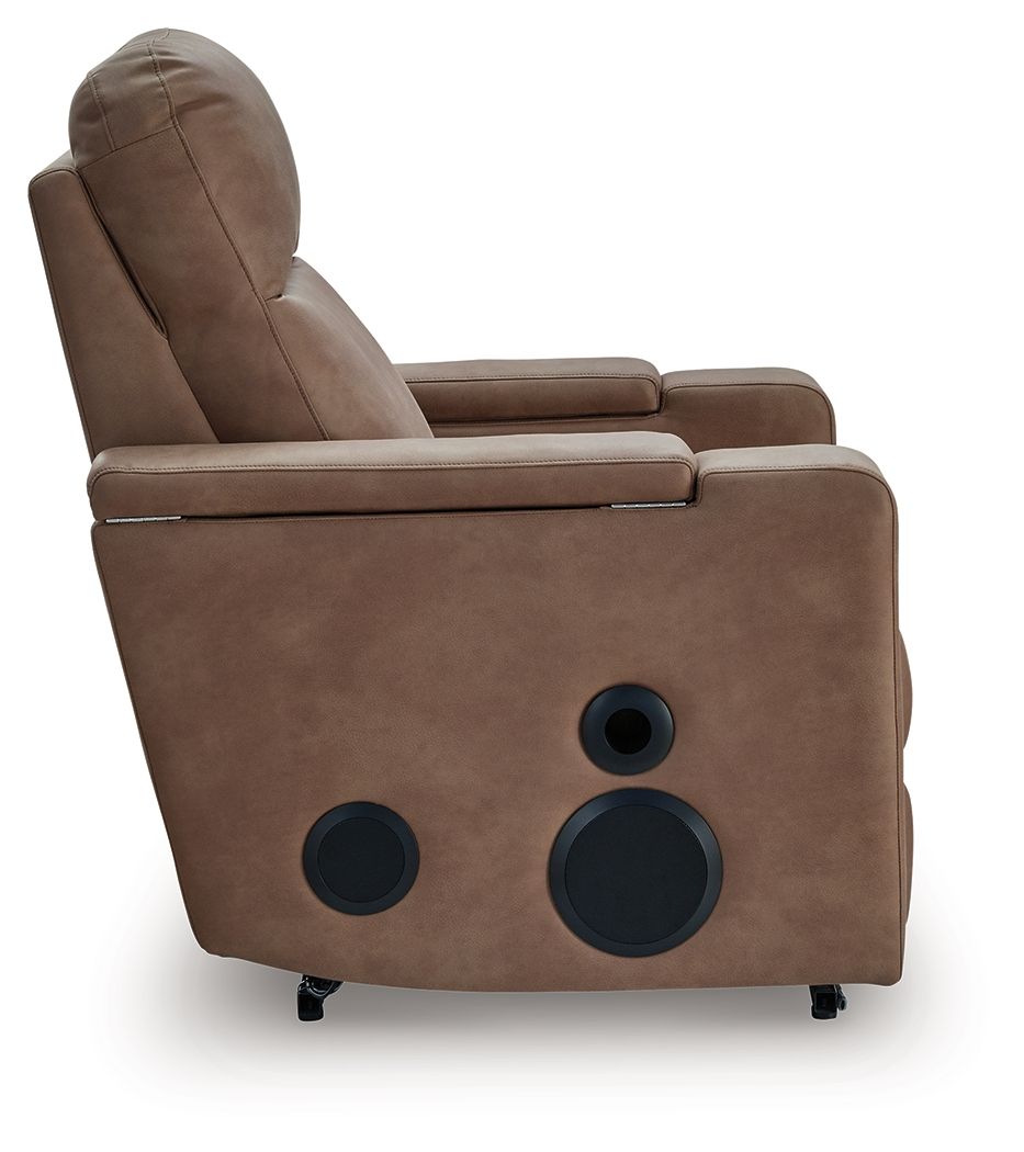 Lorrenton - Glider Power Recliner With Audio System - Caramel