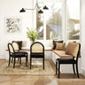 Panama - Curved Cane Side Dining Chair (Set of 2) by Jennifer Taylor Home | Bel Furniture
