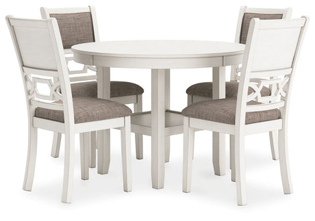 Erinberg - Antique White - Dining Room Table Set (Set of 5) by Signature Design by Ashley® | Bel Furniture