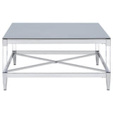 Lindley - Square Tempered Mirror Acrylic Table