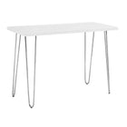Mid-Century Modern Hairpin Leg Computer Desk - White