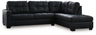 Barlin Mills - Sectional Black 2 Pc. Right Arm Facing Corner Chaise Sectional by Benchcraft® | Bel Furniture