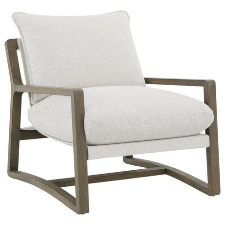 Geneva - Boucle Upholstered Wood Arm Accent Chair - Sand by Coaster Fine Furniture | Bel Furniture