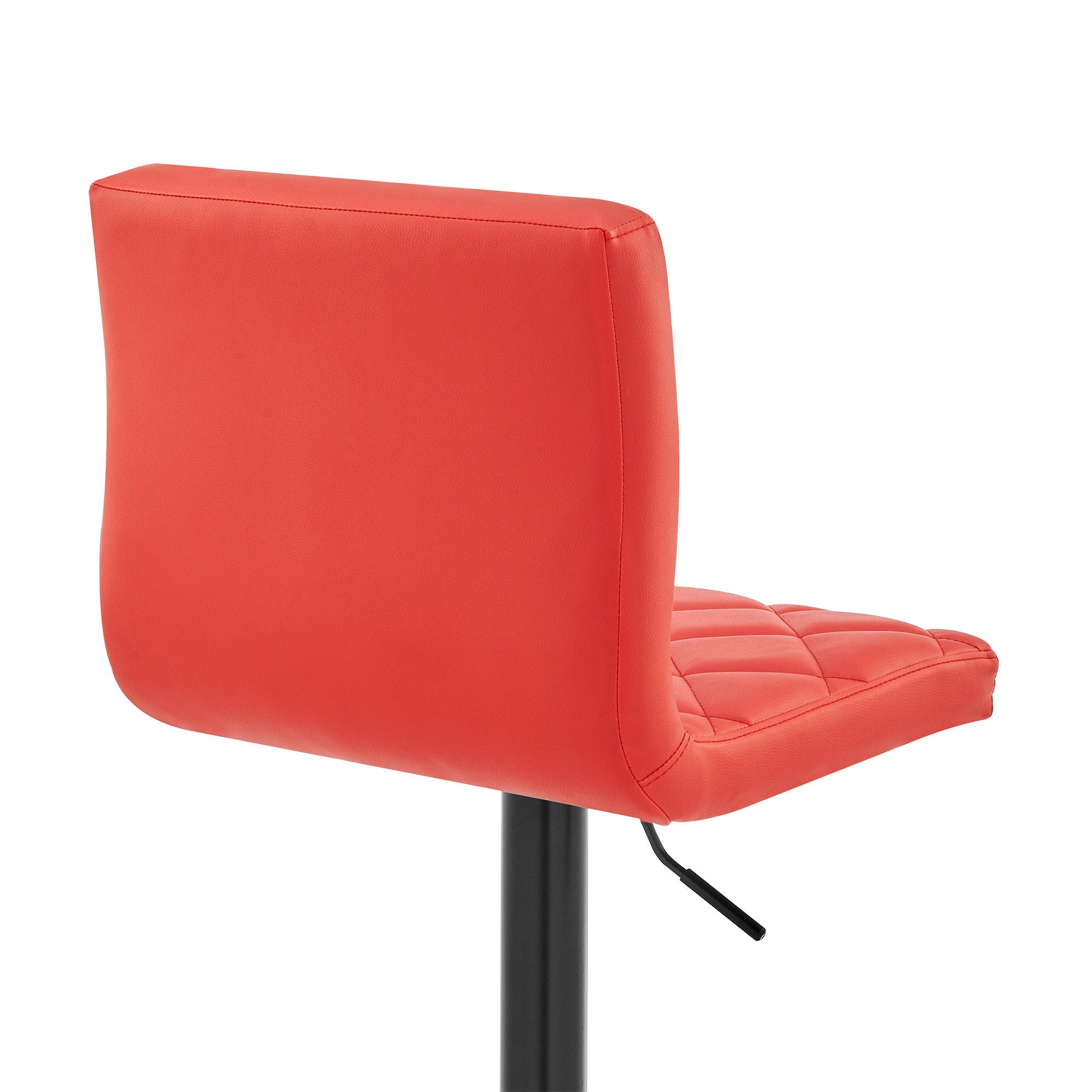 Swivel Low Back Adjustable Height Bar Chair - Red / Black