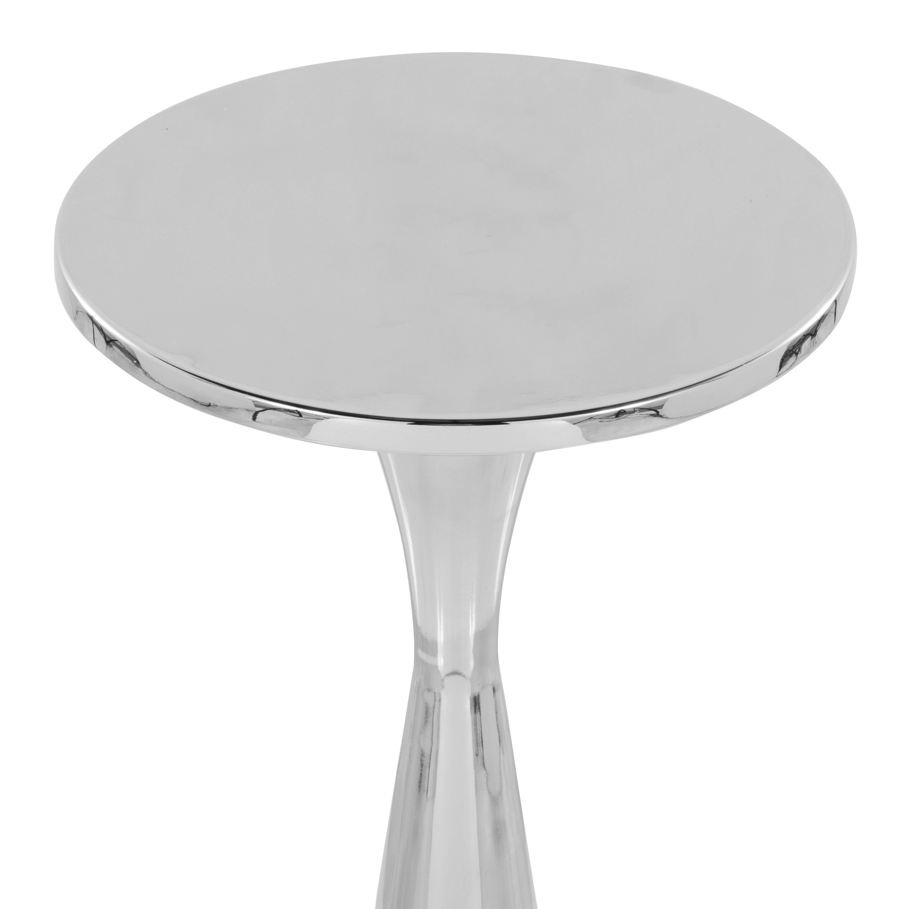 Gemma - Contemporary Side Table - Polished Nickel