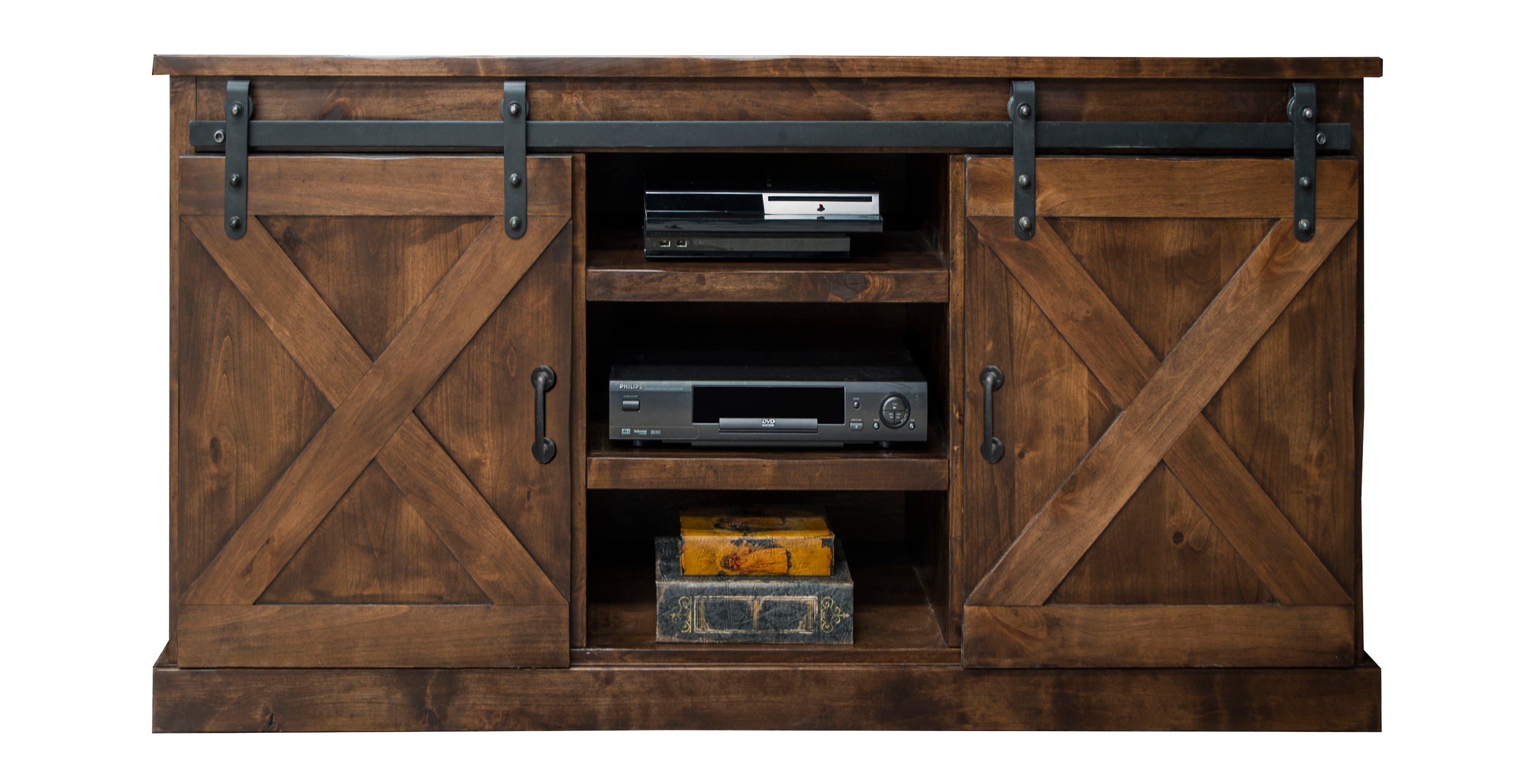 Farmhouse - Corner TV Stand - Aged Whiskey