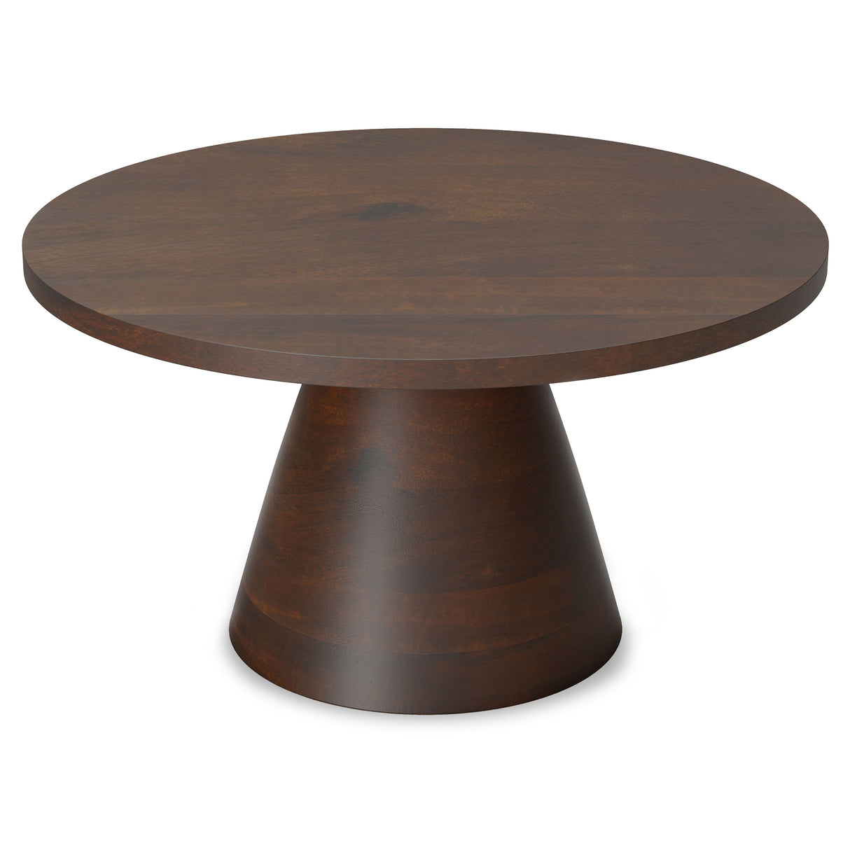 Winnie - Round Coffee Table - Walnut by Simpli-Home | Bel Furniture