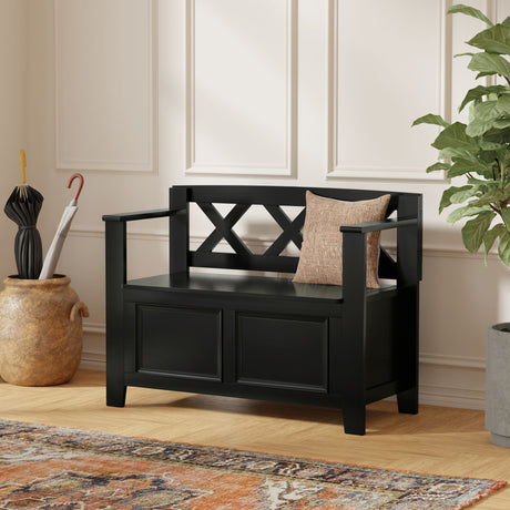 Amherst - Small Transitional Entryway Storage Bench - view 29