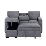 Territory - Pull Out Sofa Bed With Design - Dark Gray